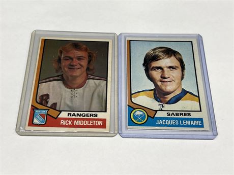 (2) 1974/75 NHL CARDS