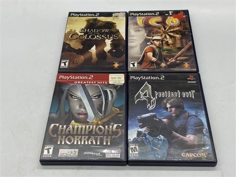 4 PLAYSTATION 2 GAMES - ALL GOOD CONDITION