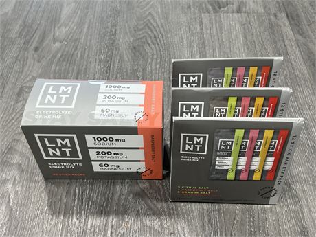 LOT OF NEW LMNT ELECTROLYTE DRINK MIXES