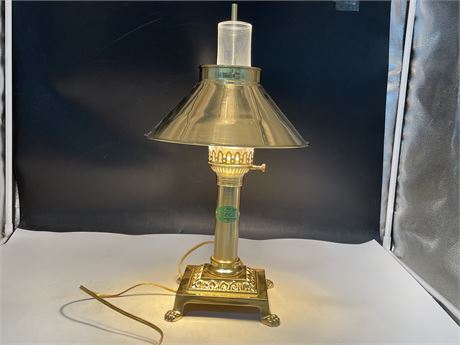 VINTAGE ORIENT EXPRESS BRASS LAMP (19”)