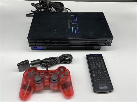 PLAYSTATION 2 W/CONTROLLER & REMOTE