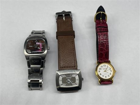 3 MISC WOMENS WATCHES