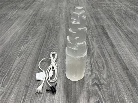 LARGE SELENITE TOWER / LAMP - NO BULB INCLUDED