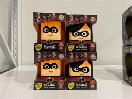 NEW INCREDIBLES 2 LIGHT UP TOYS (4 PACK)