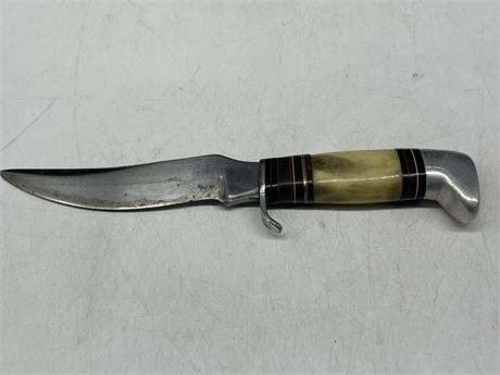 FIXED BLADE KNIFE WITH POSSIBLE BONE HANDLE