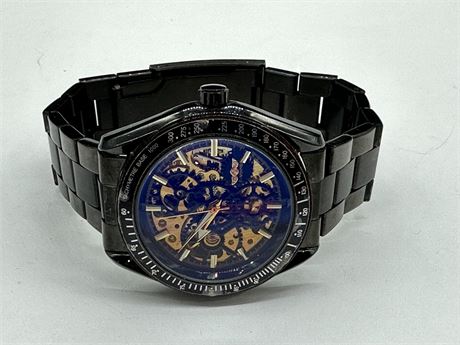 MENS AUTOMATIC SKELETON WATCH - WORKING