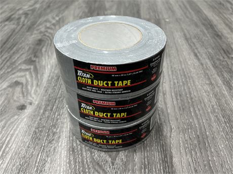 3 NEW 50 METER ROLLS OF CLOTH DUCT TAPE