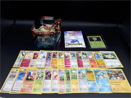 COLLECTION OF POKEMON CARDS WITH TIN