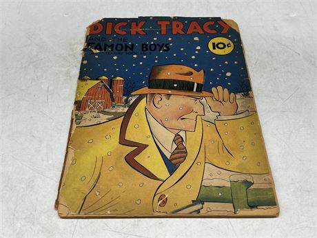 VERY RARE 1938 “LARGE” DICK TRACY & THE FAMON BOYS FEATURE BOOK #9