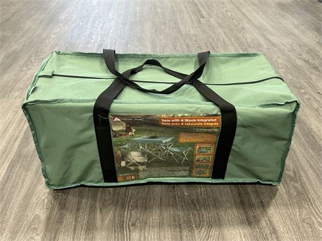 OZARK TRAIL CAMP TABLE & CHAIRS COMPLETE IN BAG