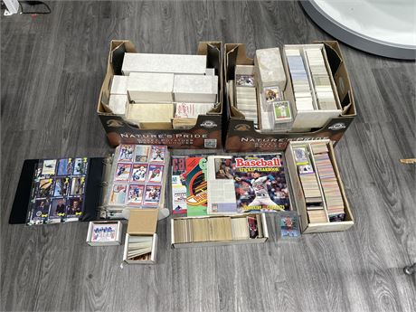 2 BOXES OF ASSORTED SPORTS CARDS INCL: ROOKIES, INSERTS, ETC