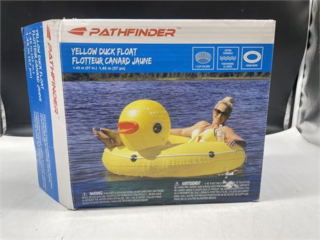 NEW IN BOX PATHFINDER YELLOW DUCK FLOAT