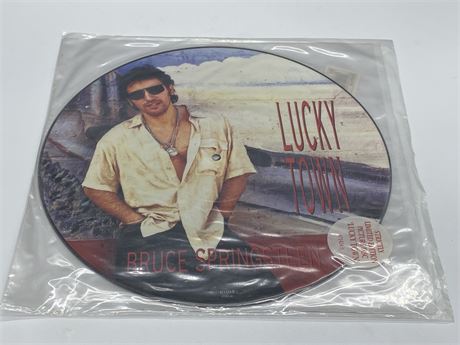 BRUCE SPRINGSTEEN - LUCKY TOWN LIMITED EDITION PICTURE DISC - EXCELLENT (E)