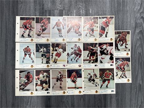 (20) VINTAGE 1971-72 NHL HOCKEY ACTION PLAYERS