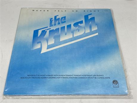 THE KRUSH - NEVER FELT SO RIGHT AUTOGRAPHED COVER - NEAR MINT (NM)