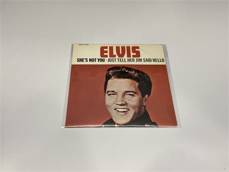 ELVIS PICTURE SLEEVE 45RPM DISC “SHES NOT YOU” (Mint/unplayed)