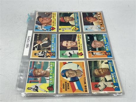 1960’s BASEBALL TOPPS CARDS IN SHEETS