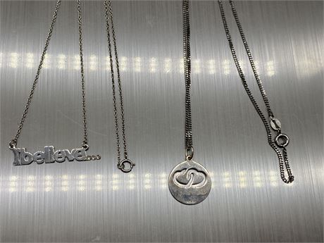 (2) 925 STERLING NECKLACES