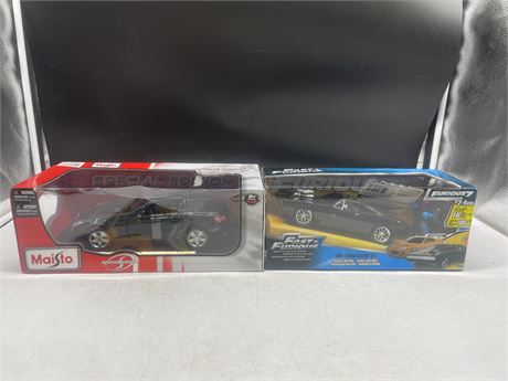 FAST AND FURIOUS DOMS DODGE CHARGER & MERCEDES DIECAST