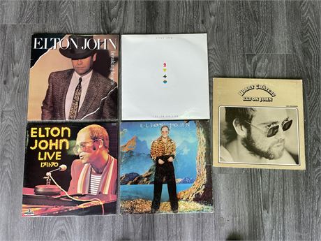 5 ELTON JOHN RECORDS