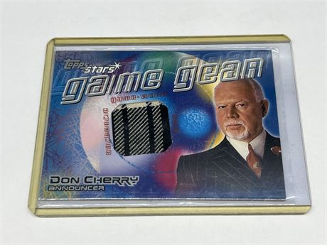 DON CHERRY GAME GEAR CARD 2001 TOPPS