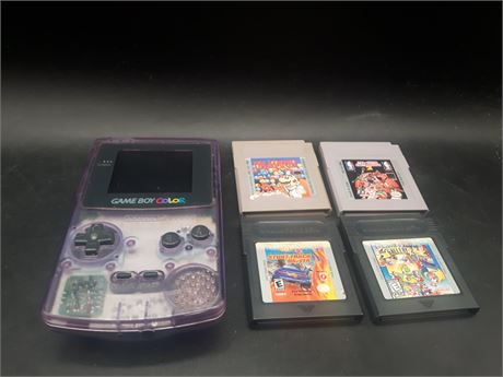 GAMEBOY COLOR CONSOLE & GAMES - VERY GOOD CONDITION