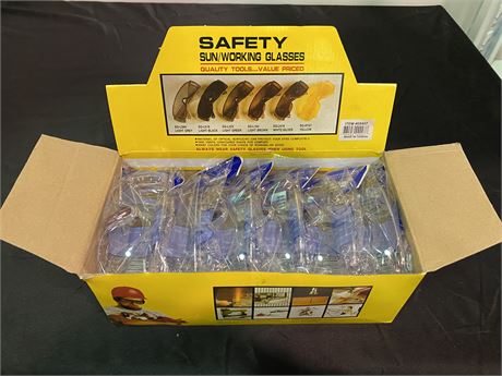 12 PACK OF NEW SAFETY GLASSES