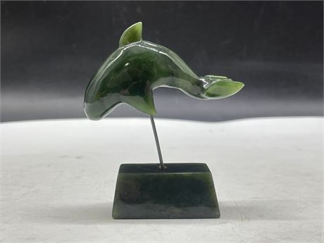 JADE WHALE CARVING (4”)