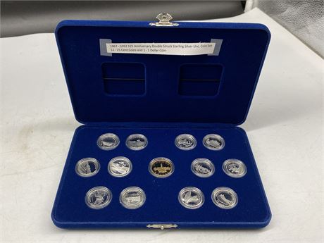 1867-1992 125 YEAR ANNIVERSARY DOUBLE STRUCK STERLING SILVER SET