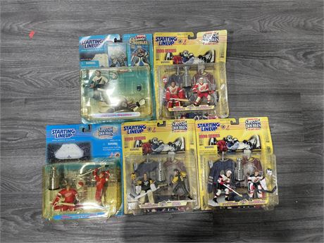 (5 SEALED) STARTING LINEUP NHL FIGURES