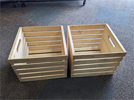 2 LARGE RECORD / STORAGE CRATES - VERY GOOD CONDITION