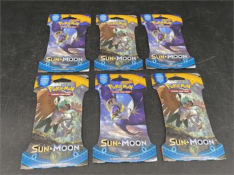 6 POKÉMON SUN & MOON CARD PACKS