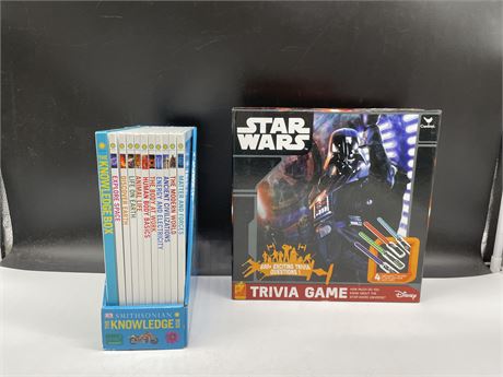 STAR WARS TRIVIA GAME (UNOPENED) & SMITHSONIAN KNOWLEDGE BOX