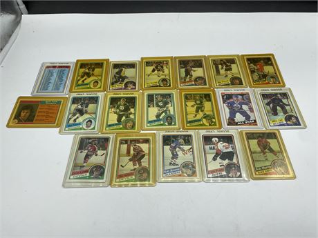 80’S HOCKEY CARDS - 19 CARDS TOTAL