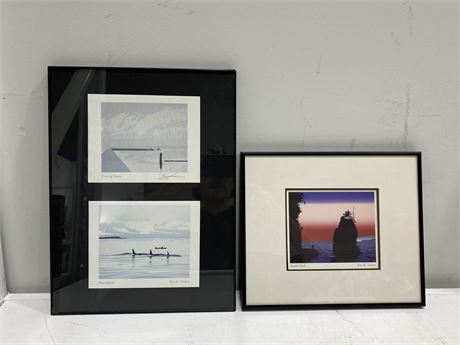 3 ROY VICKERS PRINTS IN FRAMES