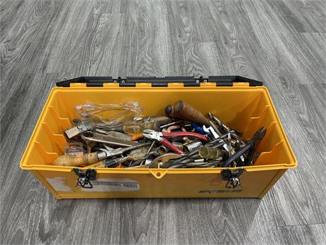 WATERLOO TOOL BOX FULL OF TOOLS & OTHERS
