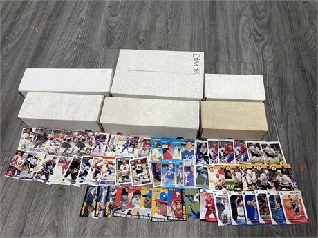 LARGE LOT OF SPORTS CARDS SETS (MOSTLY HOCKEY)