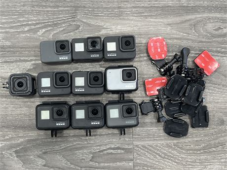 10 GO PROS W/ ACCESSORIES - 75% WORK 25% FOR PARTS