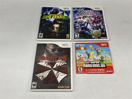 4 WII GAMES (Tested & working)
