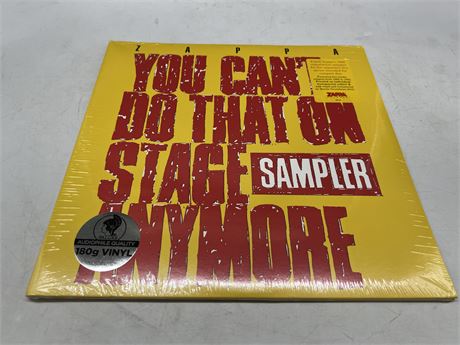 SEALED - ZAPPA - YOU CANT DO THAT ON STAGE ANYMORE 2LP