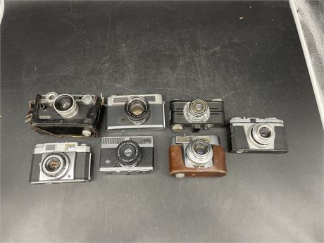 7 MISC VINTAGE CAMERAS - AS IS