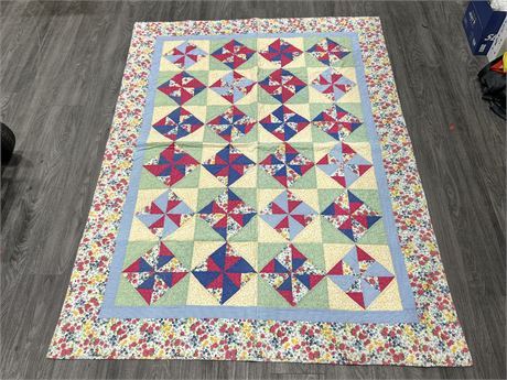 VINTAGE HAND MADE QUILT (54”x74”)