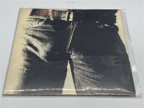 THE ROLLING STONES - STICKY FINGERS / ZIPPER WORKS - VG (slightly scratched)