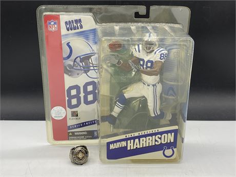 2005 TODD MCFARLANE PLAYERS SERIES MARVIN HARRISON + RING