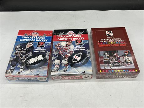 3 SEALED OHL / WHL CARD BOXES