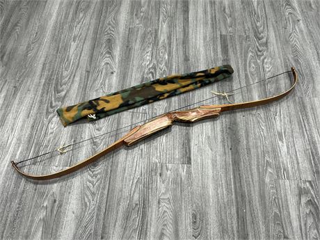 SIGNED CANADIAN HANDMADE BOW BY T.D. HUNTER III (57”)