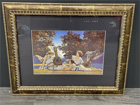 MAXFIELD PARRISH “LUTE PLAYER” THE HOUSE OF ART NY (25”X20”)