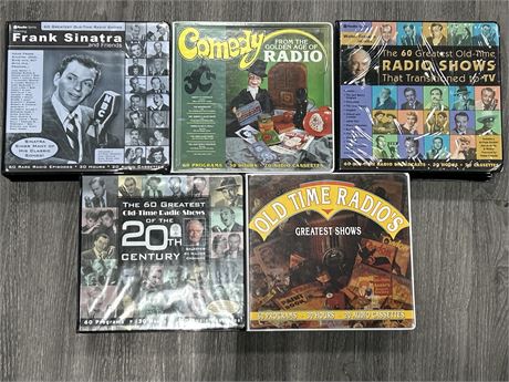 5 SETS OF CASSETTES FROM THE GOLDEN AGE OF RADIO