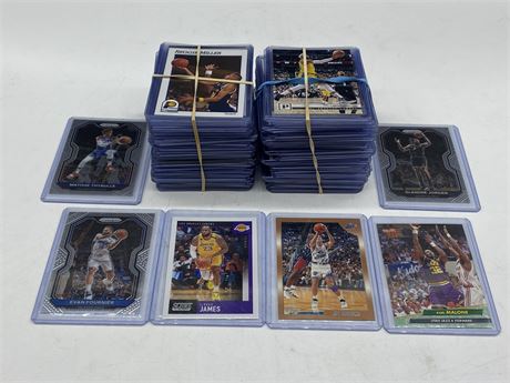 100+ BASKETBALL CARDS W/TOP-LOADERS