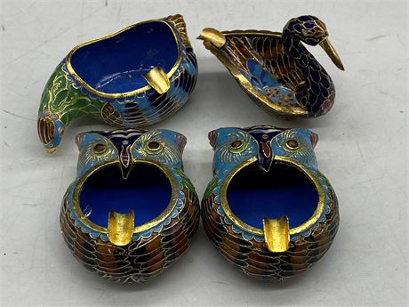 4 PC OF CHINESE CLOISONNÉ (3”)